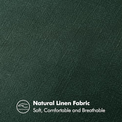 MIULEE Decorative Linen Pillow Covers 20x20 Inch Dark Green - Image 4