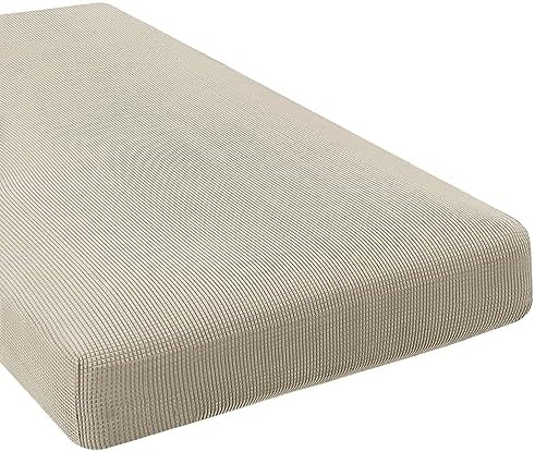 H.VERSAILTEX Super Stretch Individual Chaise Cover Sectional Couch Covers for L Shaped Sofa Both Left/Right Featuring Thick Jacquard Textured Twill Fabric (1 Piece Chaise Cover, Island Fossi) by HVERSAILTEX