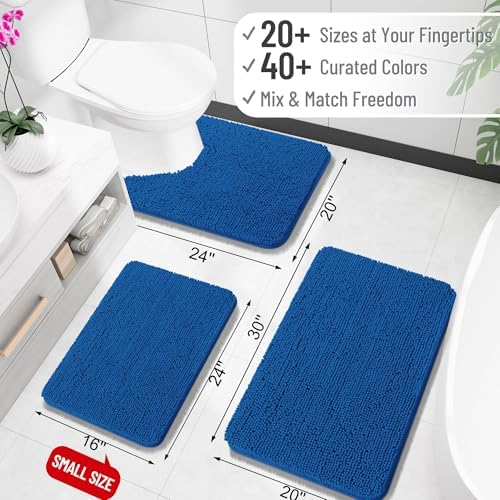 OLANLY Toilet Rugs U-Shaped 24x20, Soft Absorbent Chenille Contour Rugs - Image 2