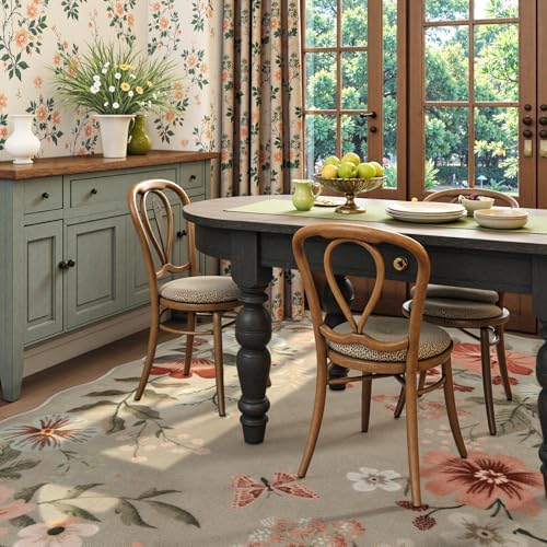 Lahome Floral Washable 6x9 Area Rugs, Soft Bedroom Rugs for Living Room - Image 2