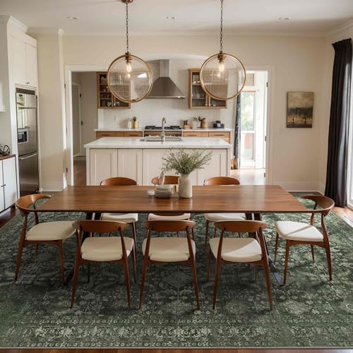 Rugxara Green 9x12 Area Rugs for Living Room Bedroom Large Washable Rug - Image 5