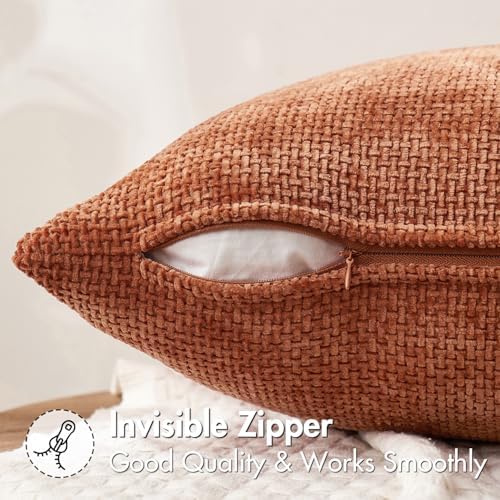 MIULEE Fall Decorative Rust Couch Throw Pillow Covers 18x18 Inch 2 Pack - Image 5