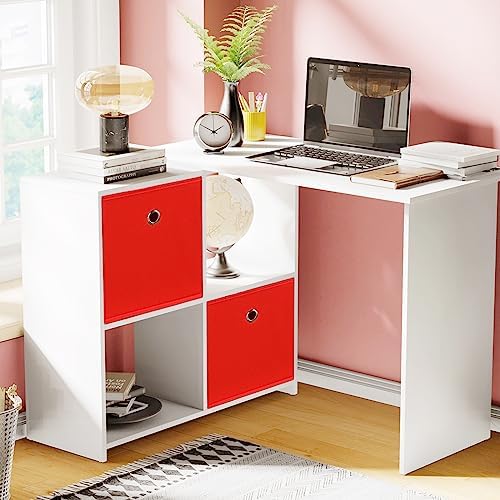 Foldable Storage Cubes Bins ,11 Inch Cloth Storage Cube Fabric Storage Box Cubes Organizer Baskets with Handles for Home Organizer Set of 6 (Red) - Image 5