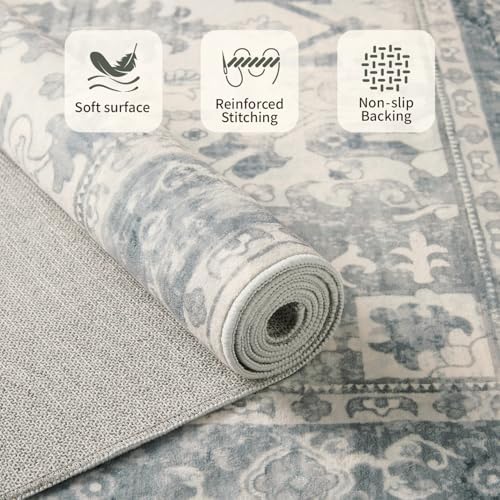 Rugxara 2x5 Washable Runner, Non Slip Boho Hallway & Kitchen Entry Rug - Image 5