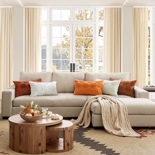MIULEE Fall Pillow Covers Pumpkin Fall Decor Lumbar 12x20 Orange - Image 5