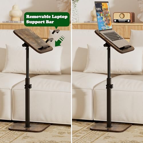 360° Swivel Sofa Side Table for Couch, Set of 2 - Image 5