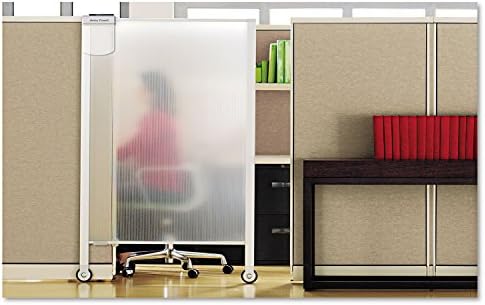 Quartet Privacy Screen, 64" x 38" Translucent Portable Wall Divider, Adjustable Height, Sturdy Aluminum Frame on Wheels, Includes Attachable White Board (WPS2000) by Quartet
