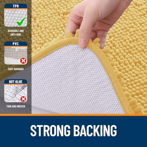 OLANLY Bathroom Rugs 32x20, Extra Soft Absorbent Chenille Bath Rugs - Image 6