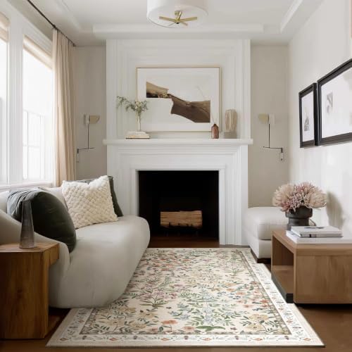 3x5 Washable Area Rugs for Entryway: Small Throw Rugs Stain Resistant Non Slip Low Pile Soft Faux Wool Lightweight Entry Rug for Bedroom Living Room Kitchen Bathroom Laundry Room Front Door Indoor - Image 6