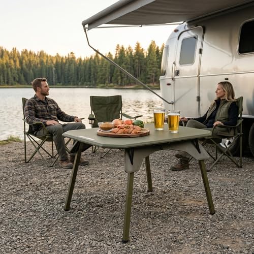 TOPCHANCES Folding Camping Table Outdoor,Ultralight Aluminum Camping Tables Multifunctional Portable Folding Table with Carrying Bag for Holiday Festival Camping Travel Picnic Grilling - Image 2