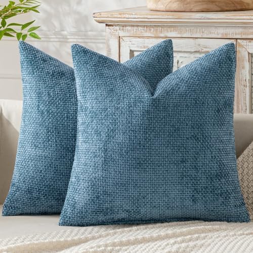 MIULEE Decorative Couch Throw Pillow Covers 18x18 Inch Coastal Blue 2 Pack by MIULEE