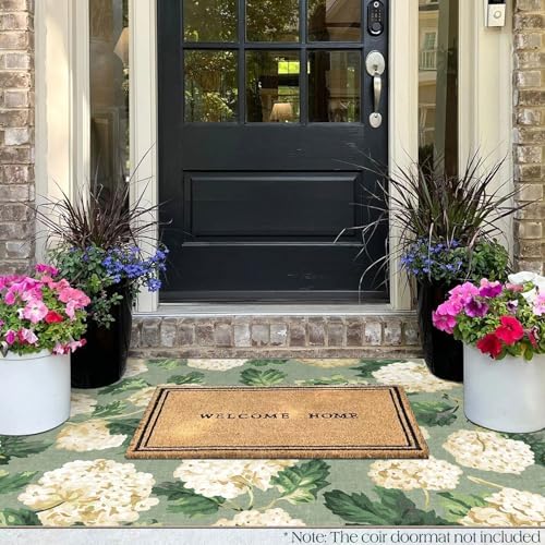 3x5 Floral Entry Rug - Washable Indoor Outdoor Mats for Front Door - Image 4