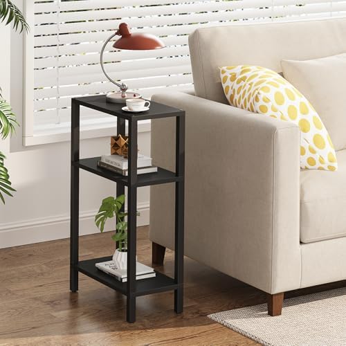 TUTOTAK Narrow Side Table, 3-Tier Small End Table for Couch by ChoosetutotakFurnitureBuildYourCozyHome
