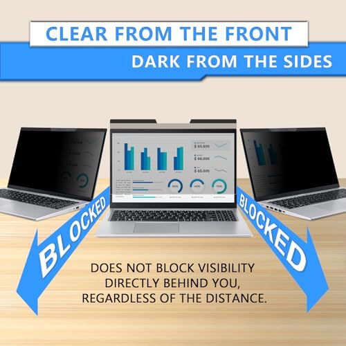 Magnetic Laptop Privacy Screen 13.3 Inch 16:9, Removable Privacy Filter - Image 3