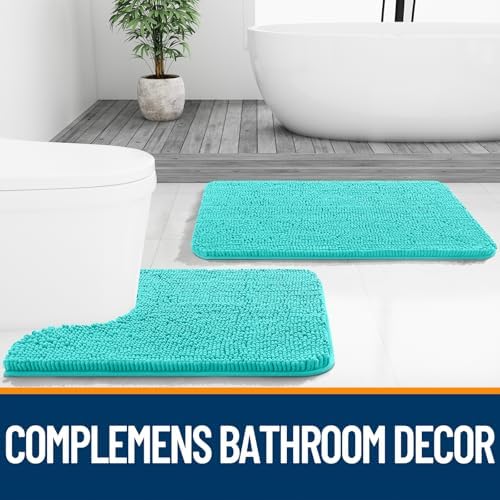 OLANLY Bathroom Runner Rugs 47x20, Extra Soft Absorbent Chenille Bath Rugs - Image 7