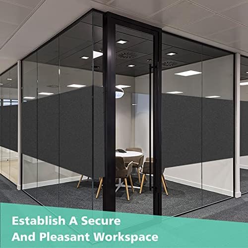 Volcanics Blackout Window Film with Installation Tools, Privacy Frosted Sun Blocking Black Window Cover Room Darkening Window Tint for Home Static Cling 100% Light Blocking 35.4 x 78.7 Inches - Image 6