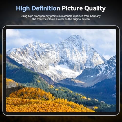 Privacy Screen Protector for iPad Air 5th&Air 4th (10.9 In)/ iPad Pro 11 (2022/21/20/18), Anti Glare Blue Light Spy Filter Private, High Sensitive Bubble-Free Easy Install Black Security Screen Shield - Image 4