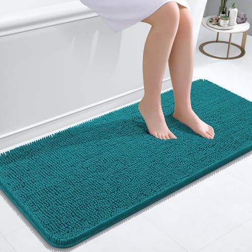 OLANLY Bathroom Runner Rugs 47x20, Extra Soft Absorbent Chenille Bath Rugs by OLANLY