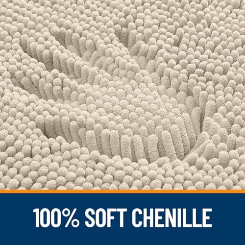 OLANLY Large Bathroom Rugs 44x32, Extra Soft Absorbent Chenille Bath Rugs - Image 3