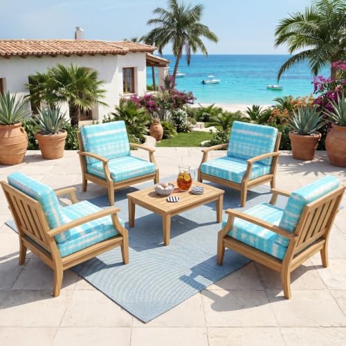 8Pcs Patio Cushion Covers Stretch Outdoor Furniture Protector Slipcovers - Image 6
