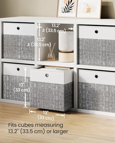 SONGMICS Storage Cubes, Set of 6 Foldable Organizer Boxes with Handles - Image 7