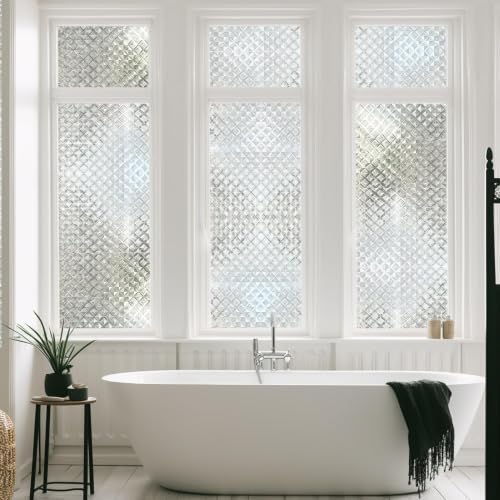 Qualsen Window Privacy Film, Stained Glass Decorative Film, 11.8'' x 78.7'' - Image 3