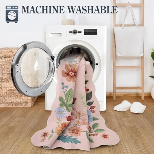 Lahome Floral Kitchen Runner, 2X6 Washable Runner Rug Non-Slip - Image 4