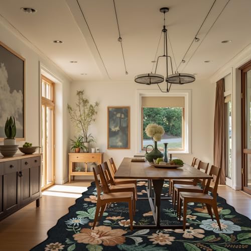 Lahome Floral 9x12 Area Rugs for Living Room, Soft Washable Bedroom Rugs - Image 3