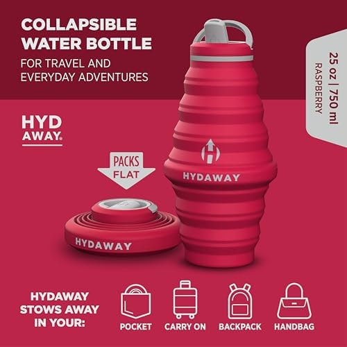 HYDAWAY 25oz Collapsible Water Bottle, Packable Leakproof for Travel - Image 2