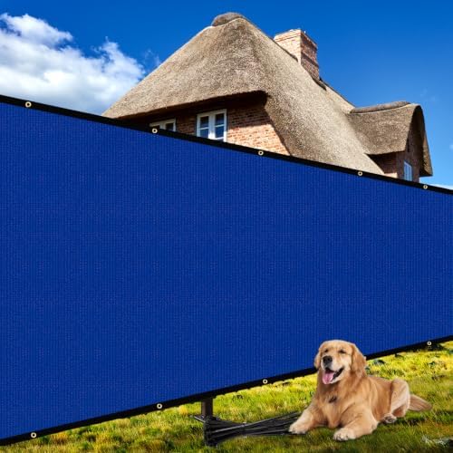 Shade&Beyond 6' X 50' Fence Privacy Screen Heavy Duty 170 GSM Fencing Mesh Shade Net Cover for Wall Garden Back Yard Outdoor Home Decoration, Blue by ShadeBeyond