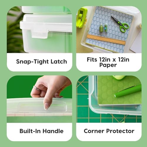 IRIS USA Scrapbook Case |Made in USA| Fits 12"x12" - Thick (6-Pack) - Clear - Image 3