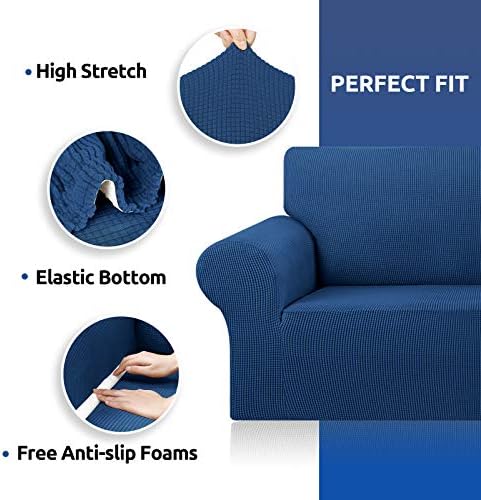 KEKUOU Stretch Oversized Couch Covers for Sofa Slipcover,Classic Blue - Image 6