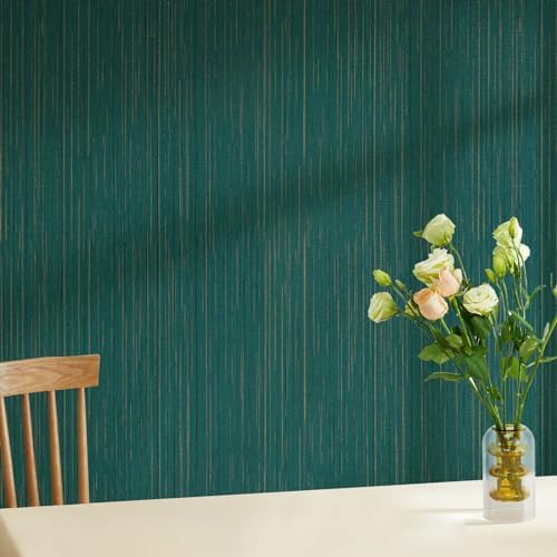 Teal Grasscloth Peel and Stick Wallpaper A Set of 23.6" X 480" Self-Adhesive Texture Contact Paper Faux Grasscloth Removable Wallpaper for Cabinets Counter Top Shelf Liners - Image 5