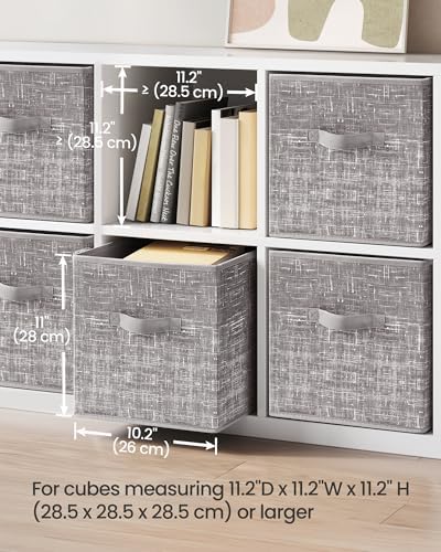 SONGMICS Storage Cubes, Set of 6, 11-Inch Foldable Closet Organizers - Image 5