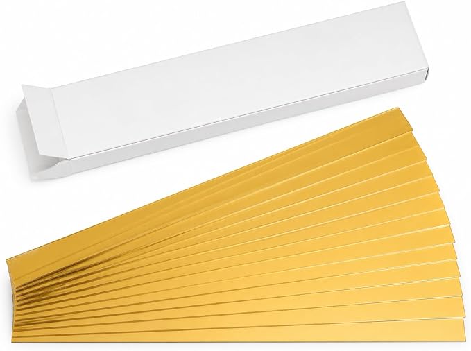 20-Piece Peel-and-Stick Acrylic Mirror Wall Trim (Gold) by Unknown