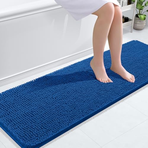 OLANLY Bathroom Runner Rugs 59x20, Extra Soft Absorbent Chenille Bath Rugs by OLANLY