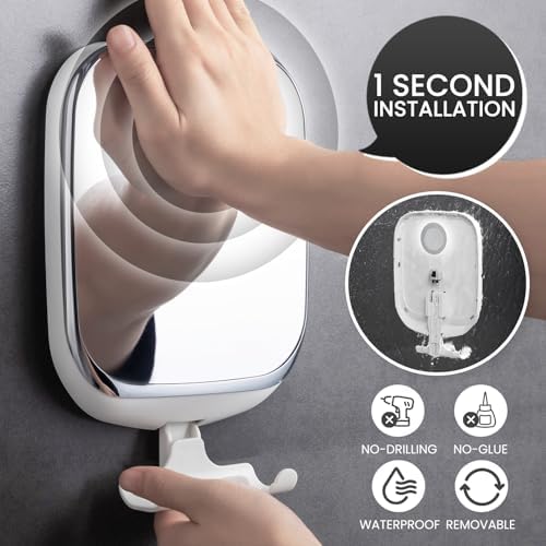 TAILI Shower Mirror Fogless for Shaving,Fogless Mirror for Shower with Tray - Image 3