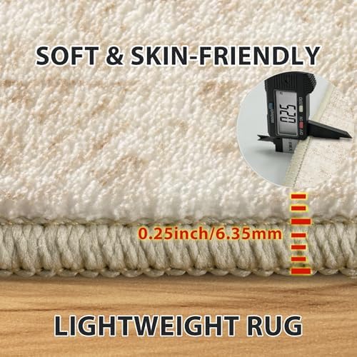 Aelenmu 10x14 Area Rugs for Living Room Washable Dining Room Beige - Image 6