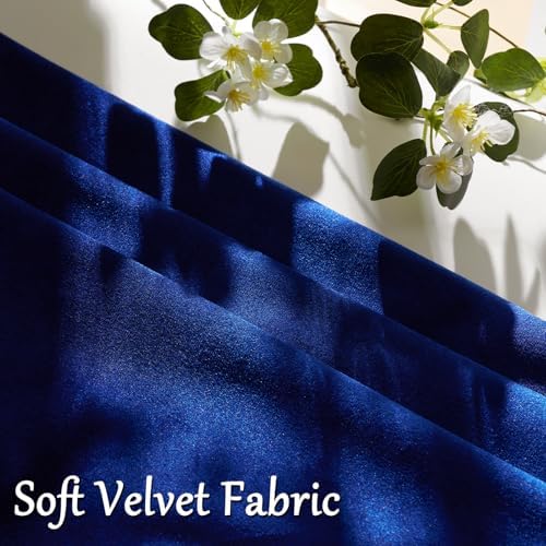 GIGIZAZA Royal Blue Velvet Throw Pillow Covers 24x24 Pack of 2 - Image 5