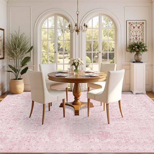 Rugxara 5x7 Pink Rug for Bedroom Nursery Room Girls Room,Washable Area Rugs - Image 4