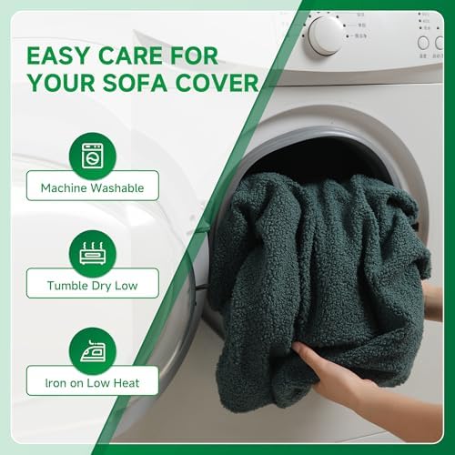 OHSIO Couch Cushion Covers for Sectional Sofa, Stretch Soft Sofa Slipcovers - Image 6