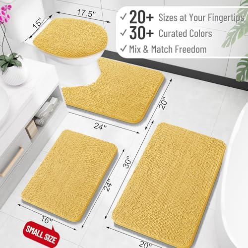 OLANLY Bathroom Rugs 32x20, Extra Soft Absorbent Chenille Bath Rugs - Image 2