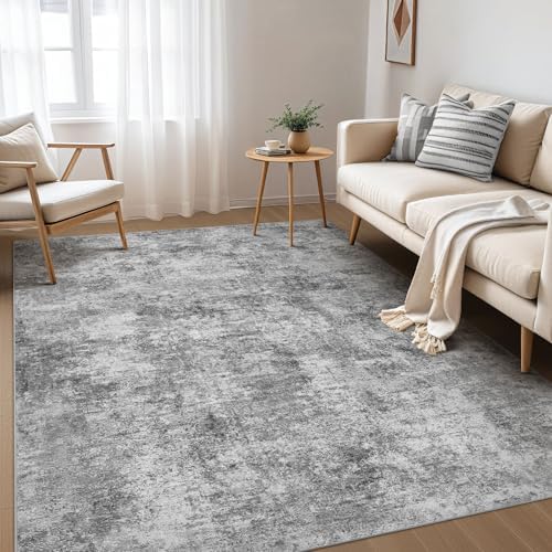 Nakagishi Boho 5x7 Area Rug Living Room Rugs Machine Washable Gray by NakagishiAreaRug