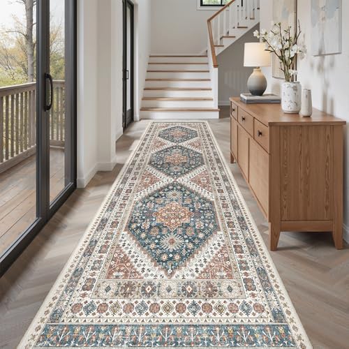 Madane Hallway Runner Rug 3x10 Washable Kitchen Runners 10ft, Navy Blue - Image 4