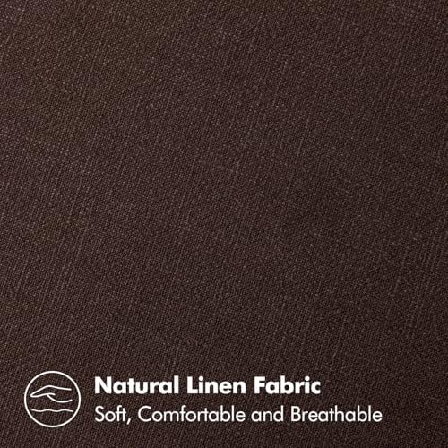 MIULEE Decorative Linen Lumbar Pillow Cover 12x20 Inch Dark Brown - Image 6