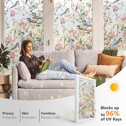 Window Privacy Film Stained Glass 35.4" x 78.7" Rainbow - Image 3