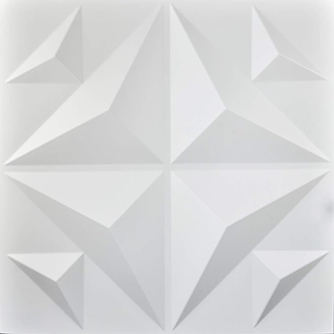 Art3d Decorative 3D Panels Textured Wall Design Board, White, 12 Tiles 32 Sq Ft - Image 2