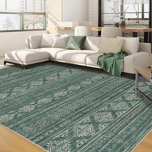 Nakagishi Boho 5x7 Area Rug Living Room Rugs Machine Washable Green by NakagishiAreaRug