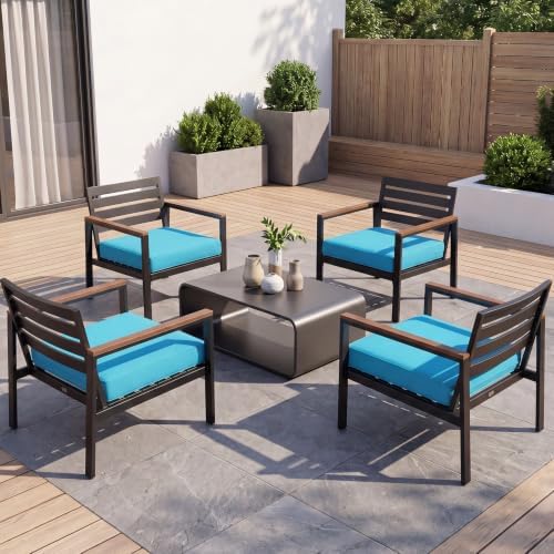 4Pcs Patio Cushion Covers Stretch Outdoor Furniture Protector Slipcovers - Image 6