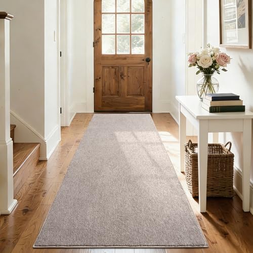 2x8 Oatmeal/White Runner Rug Non-Slip Washable for Hallway Kitchen Bedroom - Image 5
